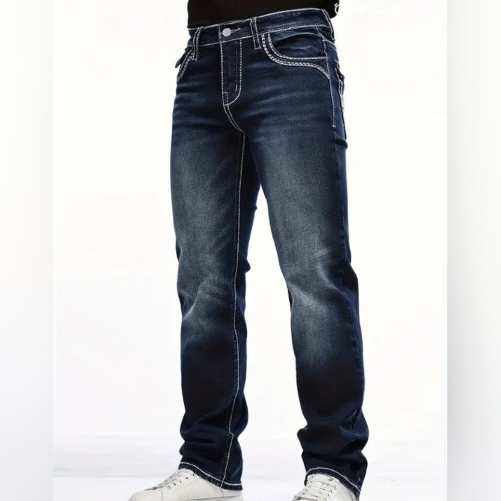 Rags & Rivets Dark Denim Jeans 36x30